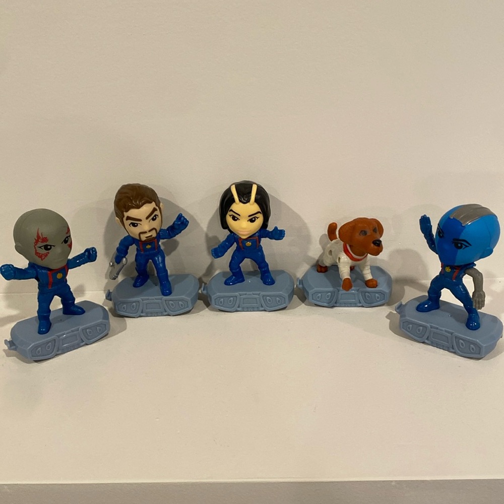 Set of 5 2023 Guardians of the Galaxy McDonald’s Toys    marvel happy meal toy